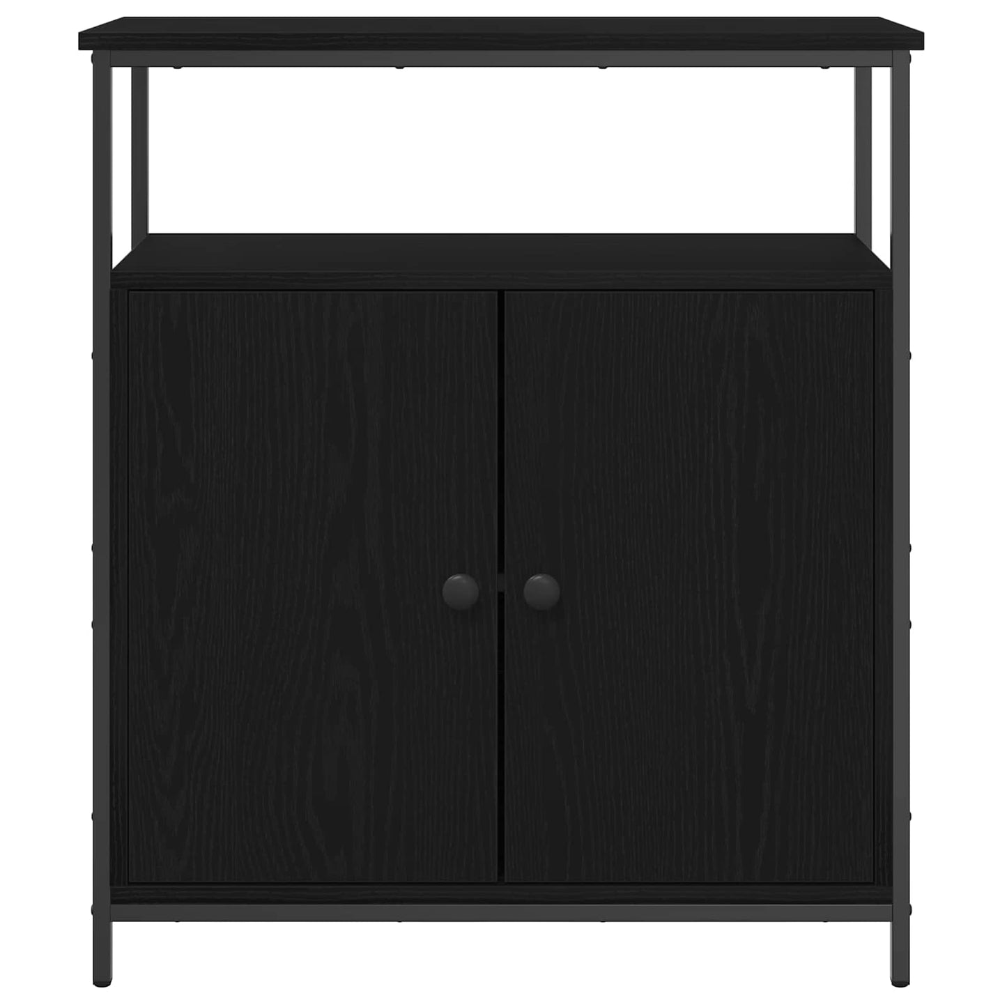 Sideboard Black Oak 70 x 30 x 80 cm Engineered Wood