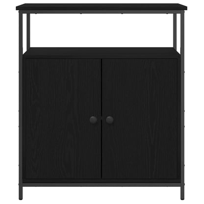 Sideboard Black Oak 70 x 30 x 80 cm Engineered Wood