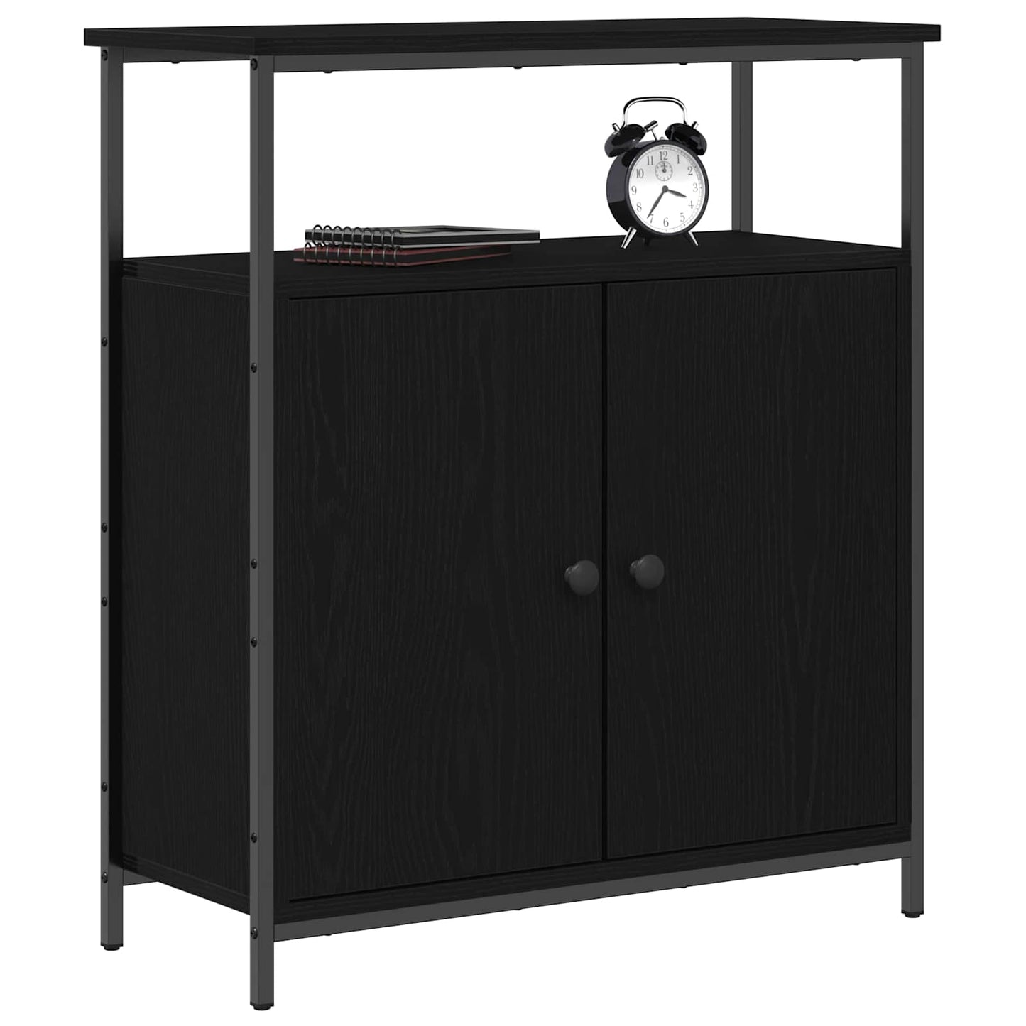 Sideboard Black Oak 70 x 30 x 80 cm Engineered Wood