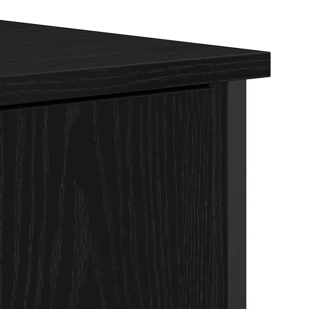 Sideboard Black Oak 70 x 30 x 80 cm Engineered Wood