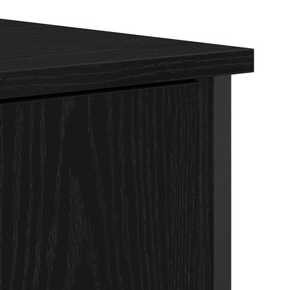Sideboard Black Oak 70 x 30 x 80 cm Engineered Wood