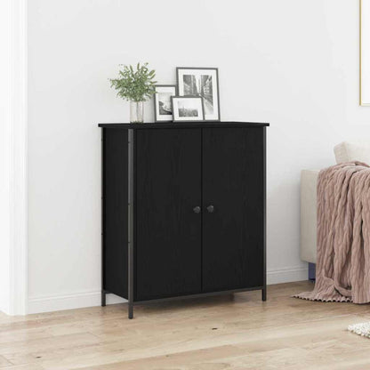 Sideboard Black Oak 70 x 30 x 80 cm Engineered Wood