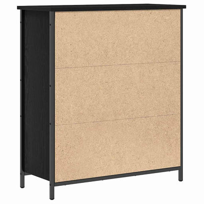 Sideboard Black Oak 70 x 30 x 80 cm Engineered Wood