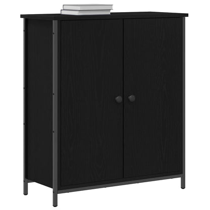 Sideboard Black Oak 70 x 30 x 80 cm Engineered Wood
