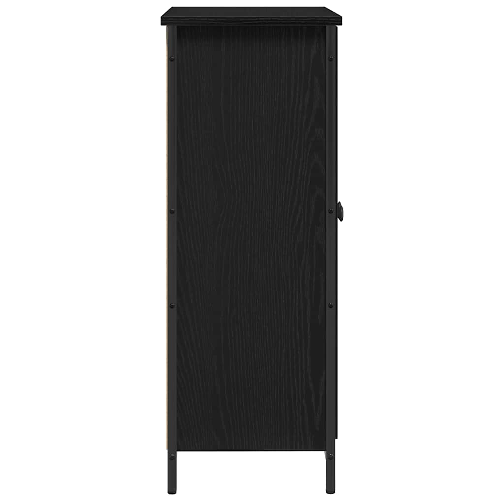 Sideboard Black Oak 70 x 30 x 80 cm Engineered Wood