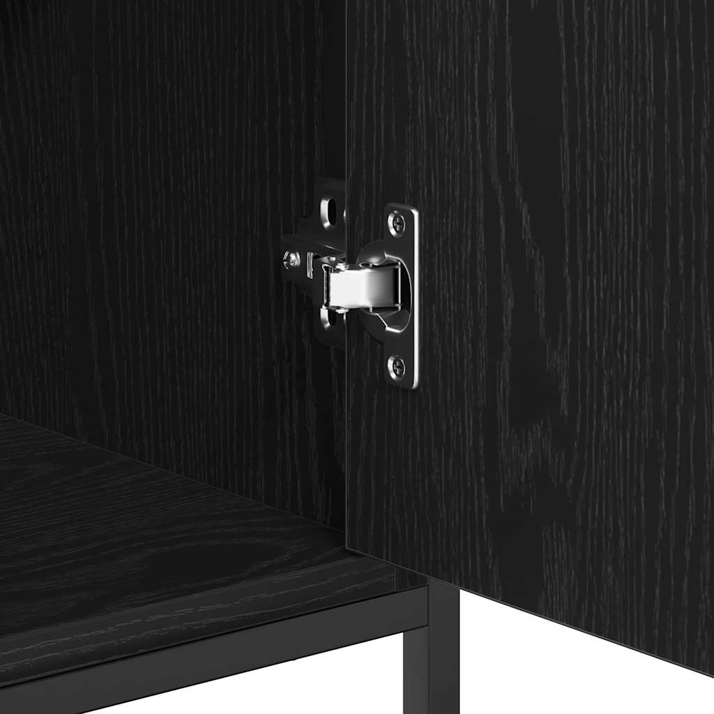 Sideboard Black Oak 100 x 35 x 80 cm Engineered Wood