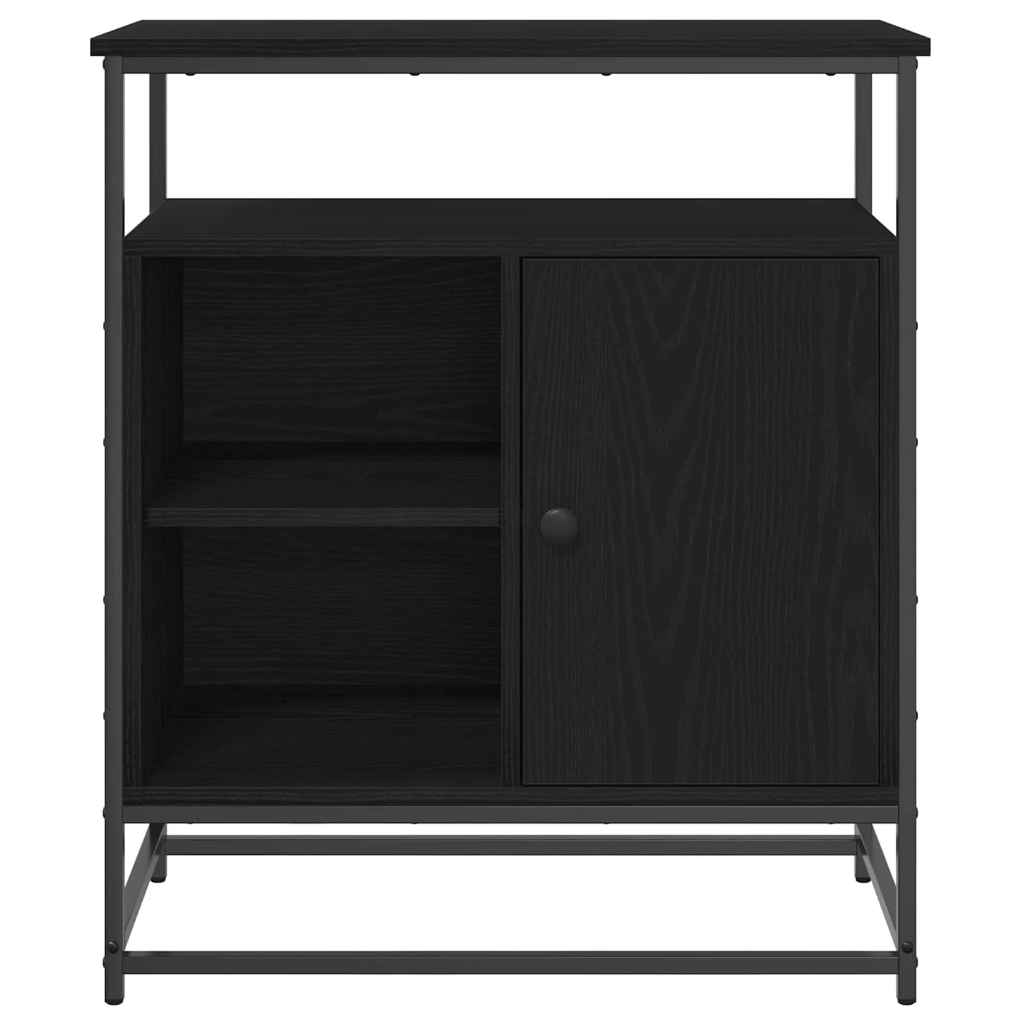 Sideboard Black Oak 69 x 35 x 80 cm Engineered Wood