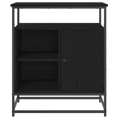 Sideboard Black Oak 69 x 35 x 80 cm Engineered Wood