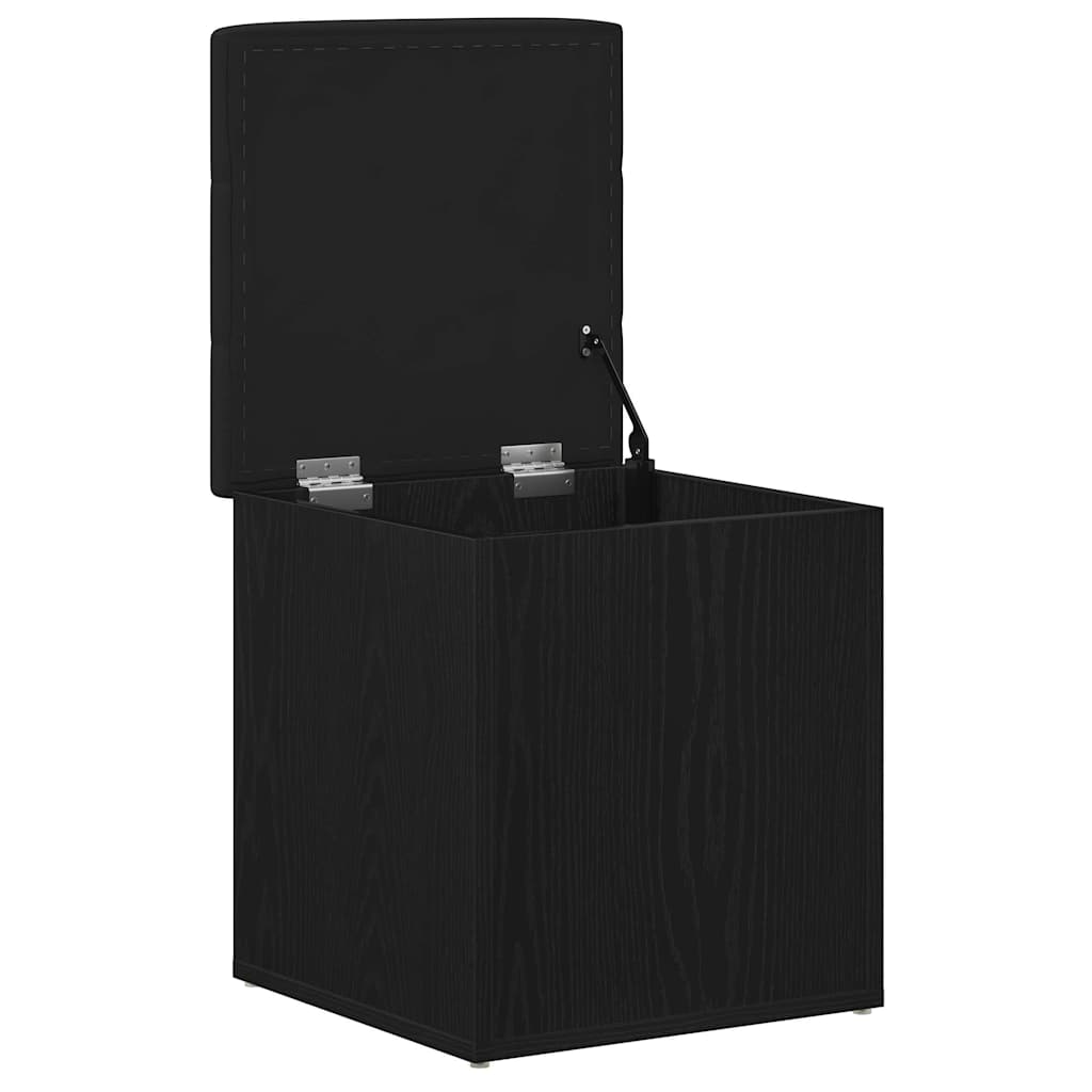 Storage Bench Black Oak 42 x 42 x 45 cm Engineered Wood