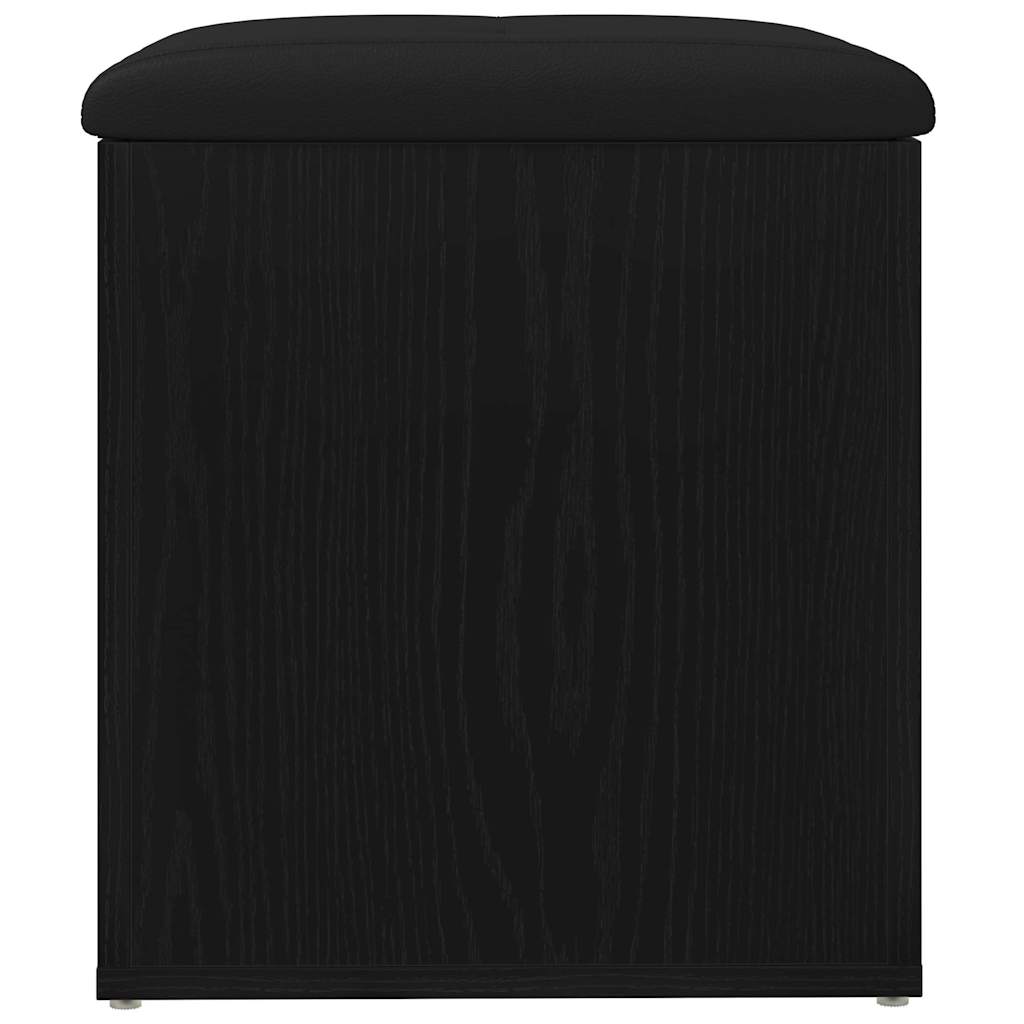 Storage Bench Black Oak 42 x 42 x 45 cm Engineered Wood