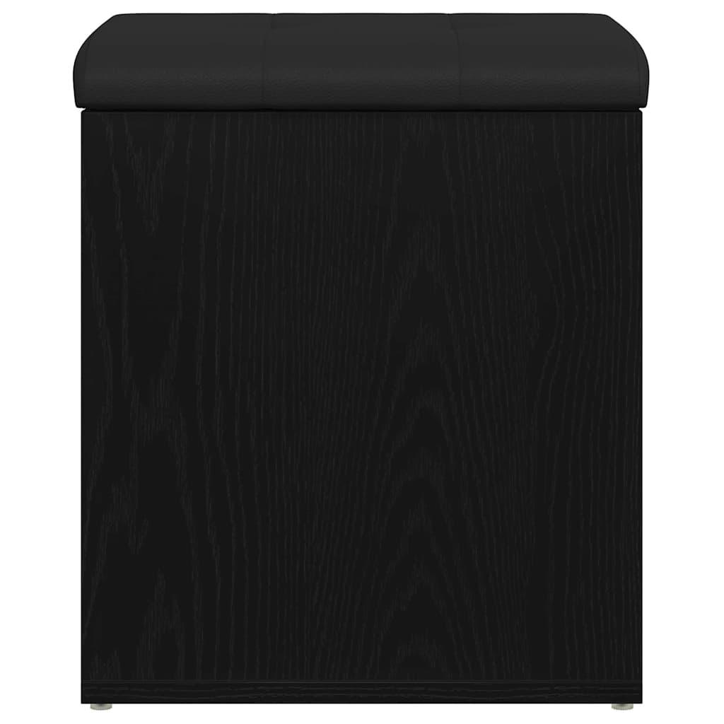 Storage Bench Black Oak 42 x 42 x 45 cm Engineered Wood
