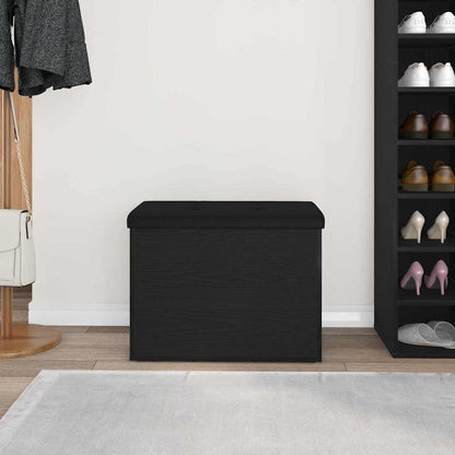 Storage Bench Black oak 62 x 42 x 45 cm Engineered Wood