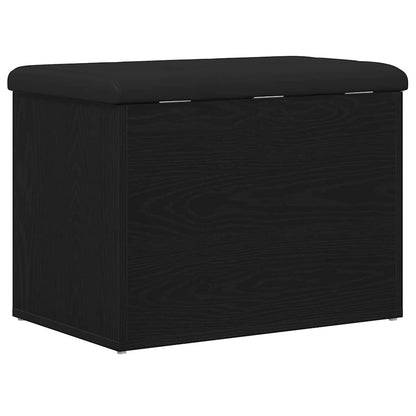 Storage Bench Black oak 62 x 42 x 45 cm Engineered Wood