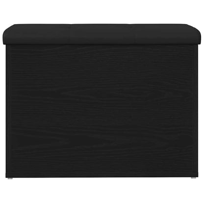 Storage Bench Black oak 62 x 42 x 45 cm Engineered Wood