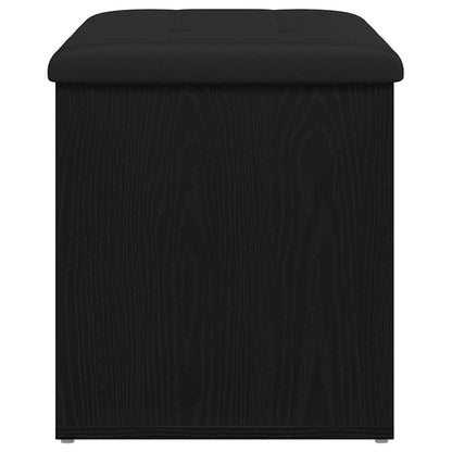 Storage Bench Black oak 62 x 42 x 45 cm Engineered Wood