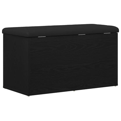 Storage Bench Black Oak 82 x 42 x 45 cm Engineered Wood