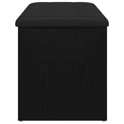 Storage Bench Black oak 102 x 42 x 45 cm Engineered Wood
