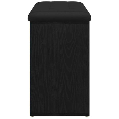 Shoe Bench with Shelf Black 82 x 32 x 50 cm Engineered wood