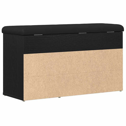Shoe Bench Black 80 x 30 x 45 cm Engineered Wood