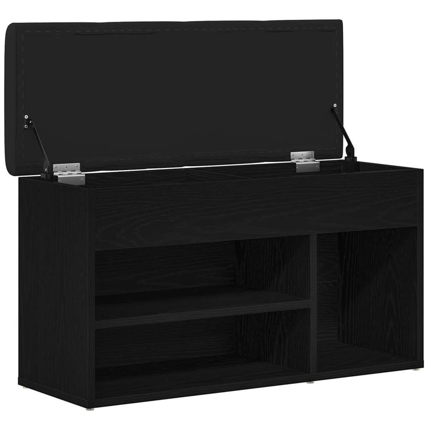 Shoe Bench Black 80 x 30 x 45 cm Engineered Wood