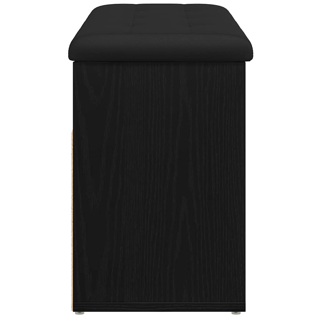 Shoe Bench Black 80 x 30 x 45 cm Engineered Wood