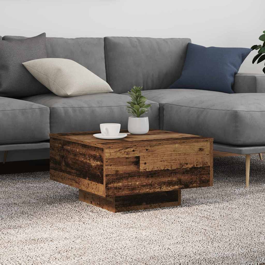Coffee Table Old Wood 55 x 55 x31 cm Engineered Wood
