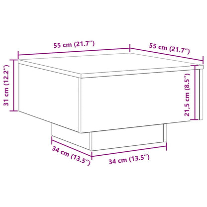Coffee Table Old Wood 55 x 55 x31 cm Engineered Wood