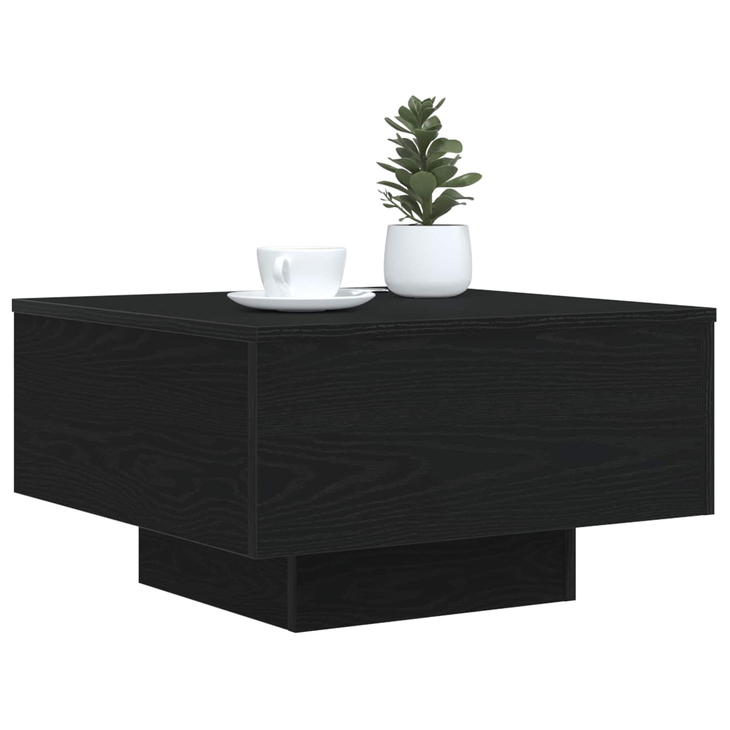 Coffee Table Black Oak 55 x 55 x31 cm Engineered Wood