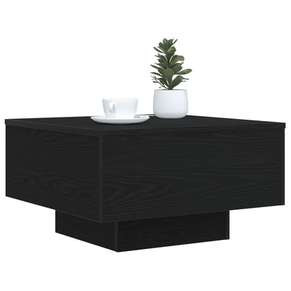Coffee Table Black Oak 55 x 55 x31 cm Engineered Wood