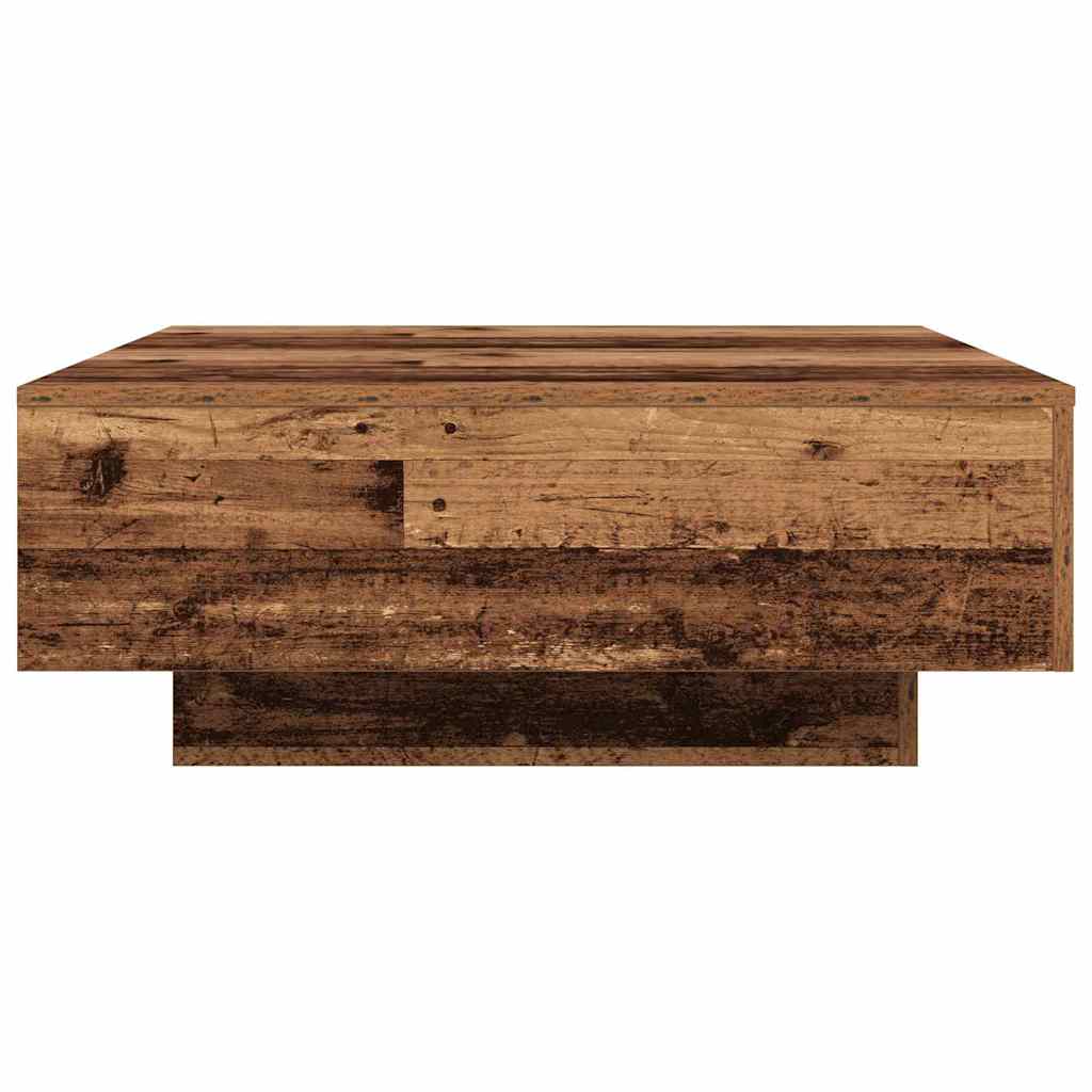 Coffee Table Old Wood and Blue 80 x 80 x 31 cm Engineered Wood