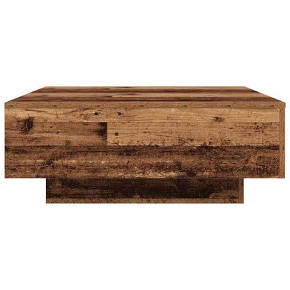 Coffee Table Old Wood and Blue 80 x 80 x 31 cm Engineered Wood