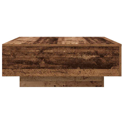 Coffee Table Old Wood and Blue 80 x 80 x 31 cm Engineered Wood