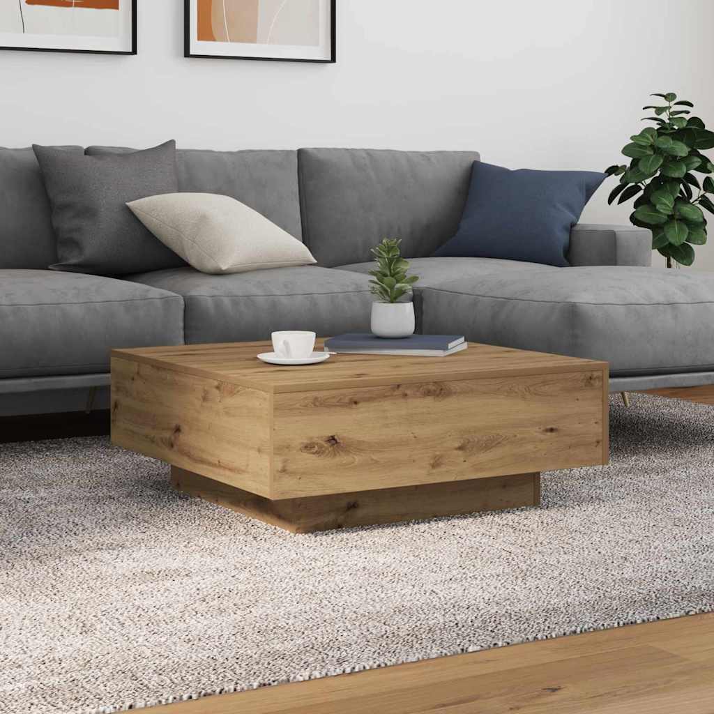 Coffee Table Artisan Oak 80 x 80 x 31 cm Engineered Wood