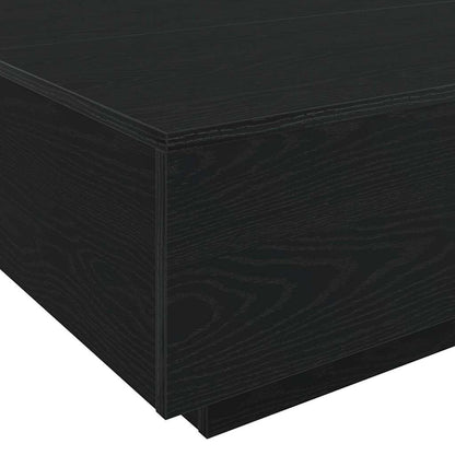Coffee Table Black Oak 80 x 80 x 31 cm Engineered Wood