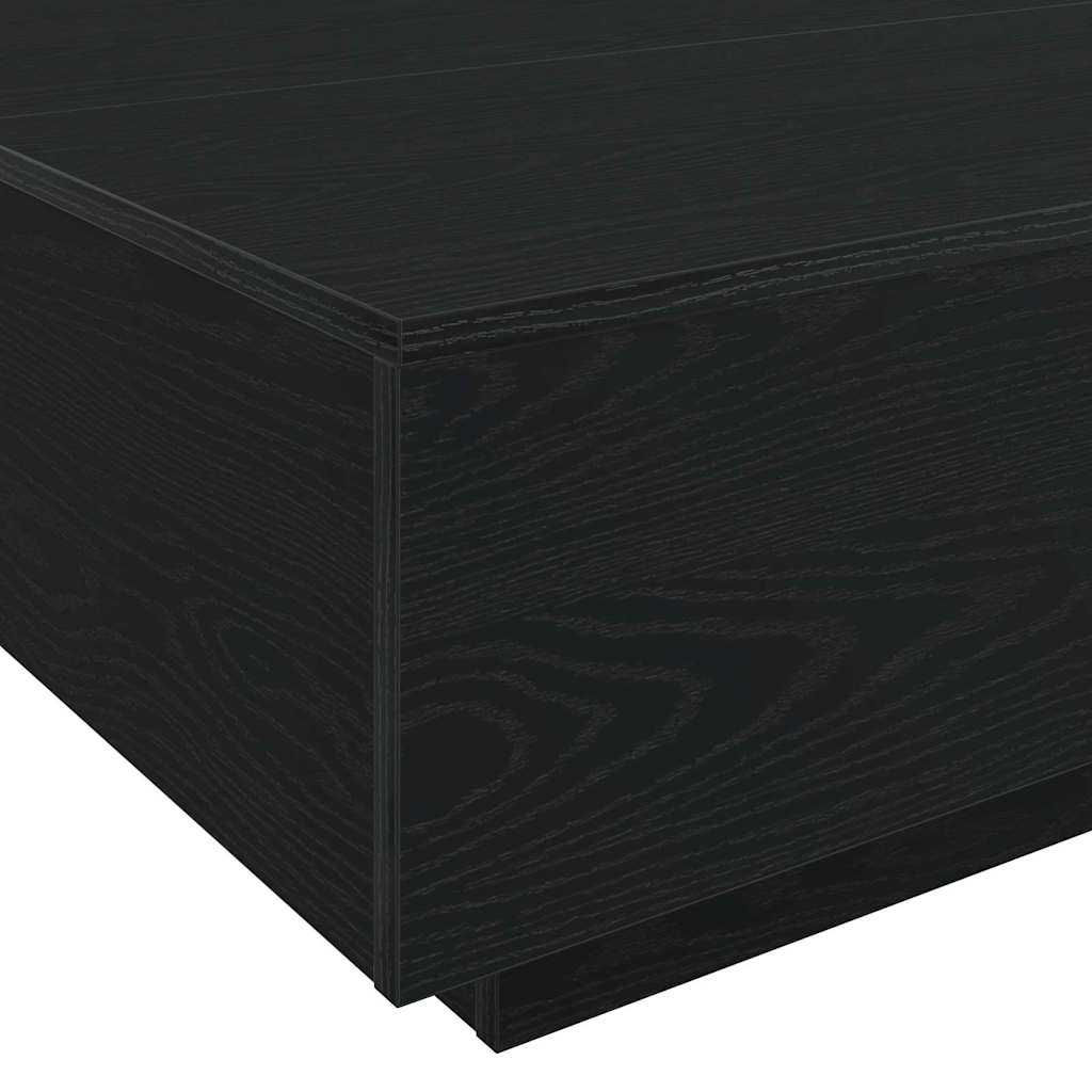 Coffee Table Black Oak 80 x 80 x 31 cm Engineered Wood