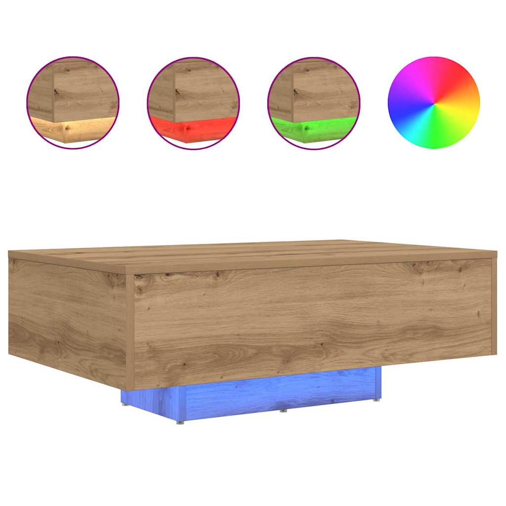 Coffee Table Artisan Oak 85 x 55 x 31 cm Engineered Wood