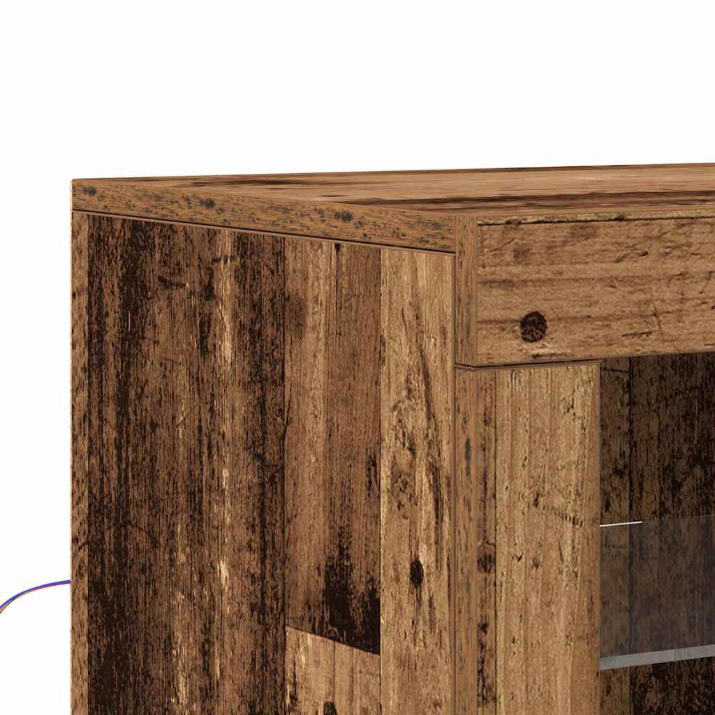 LED Sideboard Brown 41 x 37 x 100 cm Engineered Wood