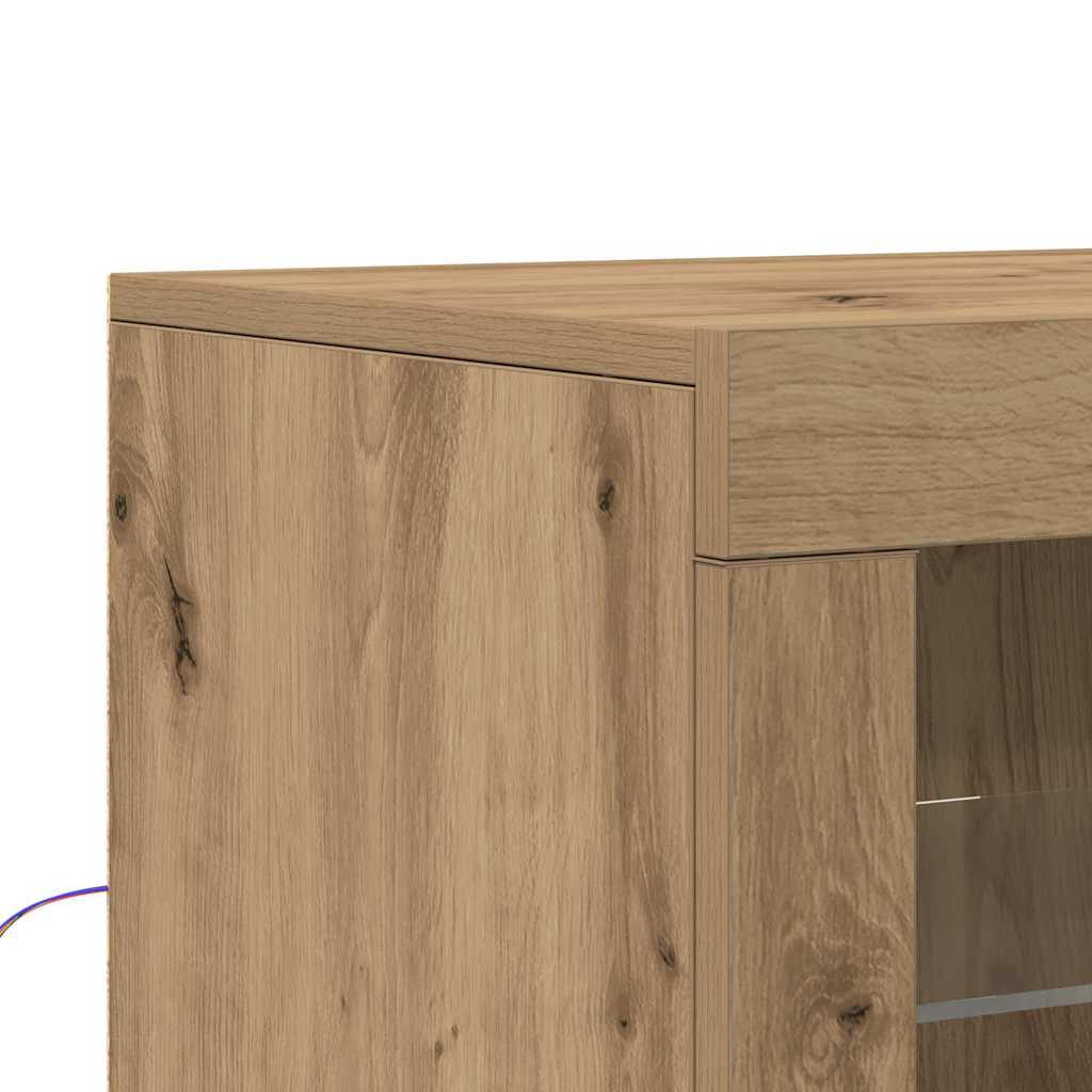 LED Sideboard Brown 41 x 37 x 100 cm Engineered Wood