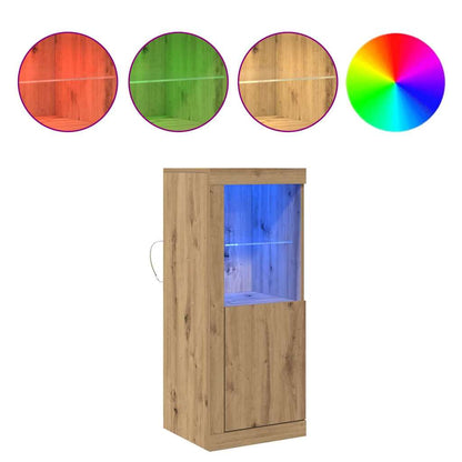 LED Sideboard Brown 41 x 37 x 100 cm Engineered Wood