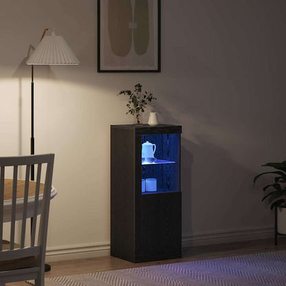 LED Sideboard Black 41 x 37 x 100 cm Engineered Wood