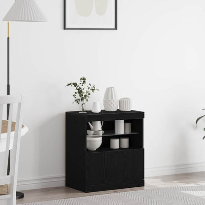 LED Sideboard Black 60.5 x 37 x 67 cm Engineered Wood