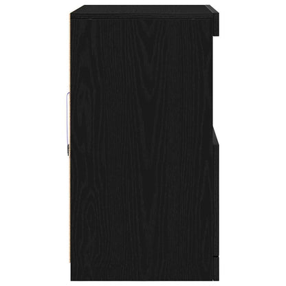 LED Sideboard Black 60.5 x 37 x 67 cm Engineered Wood