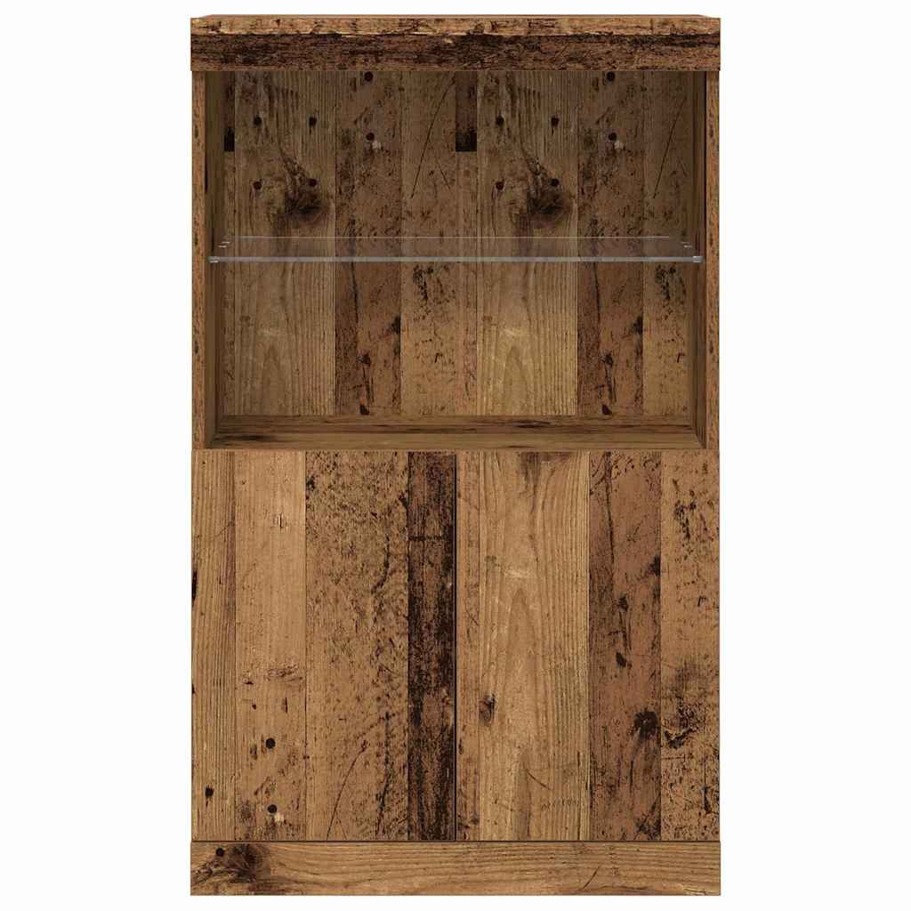 LED Sideboard Brown 60 x 37 x 100 cm Engineered Wood