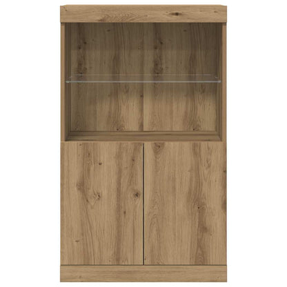 LED Sideboard Brown 60 x 37 x 100 cm Engineered Wood