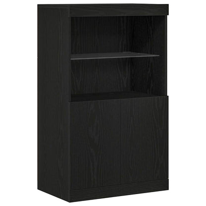 LED Sideboard Black 60 x 37 x 100 cm Engineered Wood