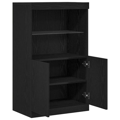 LED Sideboard Black 60 x 37 x 100 cm Engineered Wood