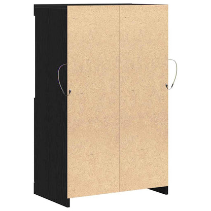 LED Sideboard Black 60 x 37 x 100 cm Engineered Wood