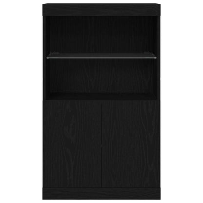 LED Sideboard Black 60 x 37 x 100 cm Engineered Wood