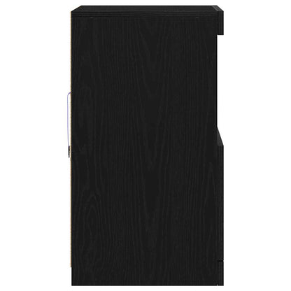 LED Sideboard Black Oak 41 x 37 x 67 cm Engineered Wood