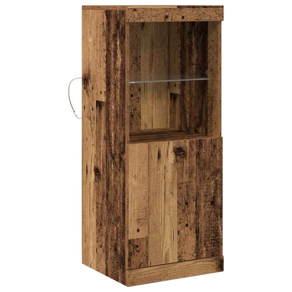 LED Sideboard Old Wood 41 x 37 x 100 cm Engineered Wood